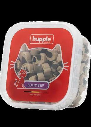 Нежные мясные лакомства hupple softy beef cat для кошек со вкусом говядины, 80 г