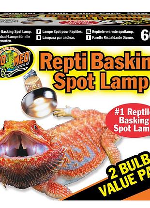 Точечная лампа zoomed basking spot lamp 60w для террариума, 2 шт.