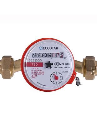Счетчик горячей воды ecostar dn15 1/2″ l110 e-c 2,5