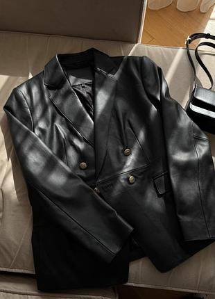 Піджак massimo dutti шкіра