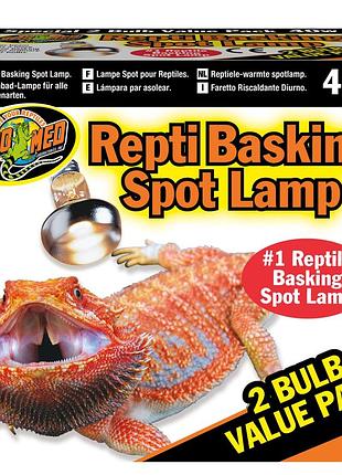 Точечная лампа zoomed basking spot lamp 40w для террариума, 2 шт.