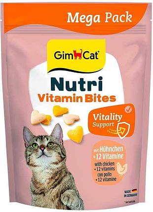 Витамины gimcat nutri multi-vitamin bites huhn таурином и курицей для кошек, 425 г