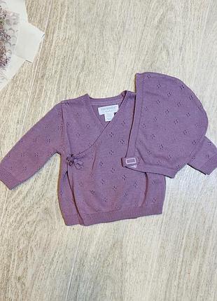 Дитяча кофтинка та шапочка для дівчинки 56 см (4,5 кг) primark