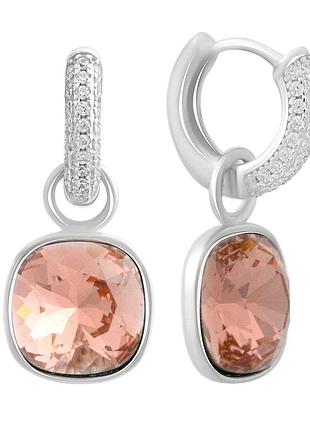 Серебряные серьги высокогокачества с фианитами (60002276)