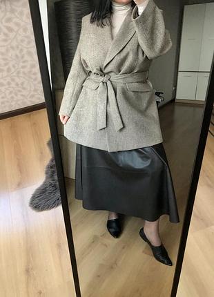 Жакет пальто, h&m, xl, піджак, з вмістом вовни, оверсайз