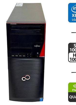 Рабочая станция fujitsu celsius r930 tower / intel xeon e5-2640 v2 (8 (16) ядер по 2.0 - 2.5 ghz) / 16 gb ddr3 / 1000 gb ssd +
