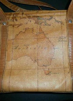 Auth. alviero martini 1a classe world map tote bag сумка 2