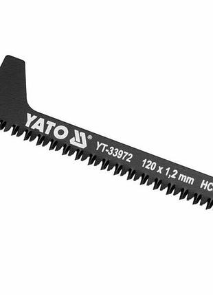 Полотно по дереву до шаблевої пили hcs yato: кривий різ, 120x 23,7 мм, t=1,2мм, 12 зубів/1" [10/100]