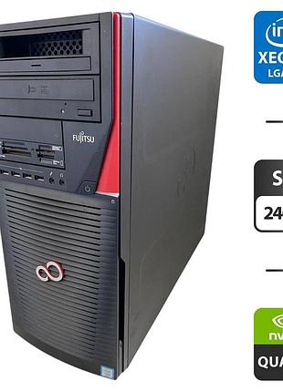 Робоча станція fujitsu celsius m740n tower / intel xeon e5-2697 v3 (14 (28) ядер по 2.6 - 3.6 ghz) / 64 gb ddr4 / 240 gb ssd /