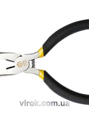Щипці плоскі міні з ізольованими ручками vorel, l= 125 мм [12/120]