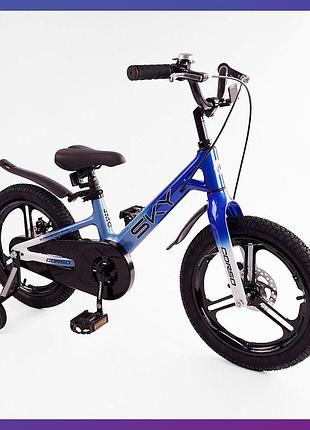 Велосипед детский двухколесный магниевый corso sky sk-16844 16" рост 100-120 см возраст 4-7 лет зеленый