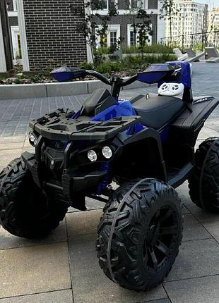 Детский электро квадроцикл на аккумуляторе с пультом управления bambi m 4795 для детей 3-8 лет синий