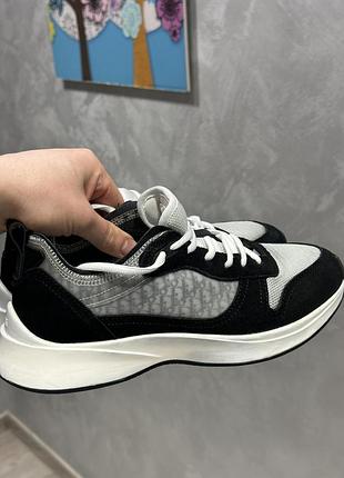Dior b25 oblique runner sneakers black
