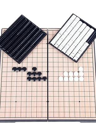 Настільна гра "go game" 3215gg 2 кольори фішок, ігрова дошка 32х32 см | maxisvit