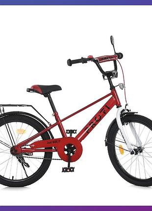 Велосипед детский двухколесный стальная рама profi mb 20021-1 20" рост 130-150 см возраст 7 до 11 лет красный