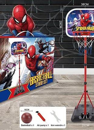 Дитячий ігровий набір баскетбол з кошиком spider-man 11-40 mhe 29 щитів, м'яч, насос, гайковий ключ