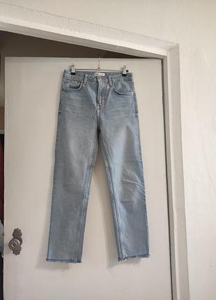Женские джинсы zara mex 26 светло-голубые