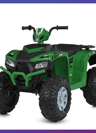 Дитячий електроквадроцикл на акумуляторі bambi racer m 6060 для дітей 3-8 років зелений