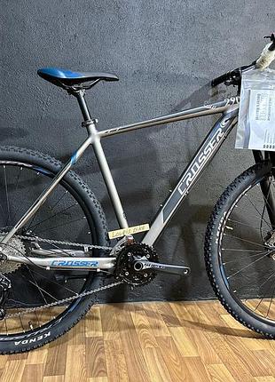 Велосипед гірський однопідвісний на алюмінієвій рамі crosser solo 29/19 3*10 shimano deore сіро-синій