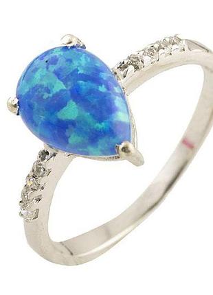 Серебряное кольцо высокогокачества с опалом 1.037ct, вес изделия 2,25 гр (1203699) 17.5 размер
