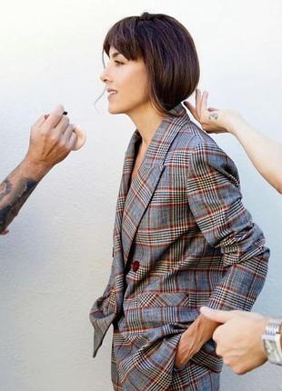 Bimba y lola піджак жакет в клітинку оверсайз