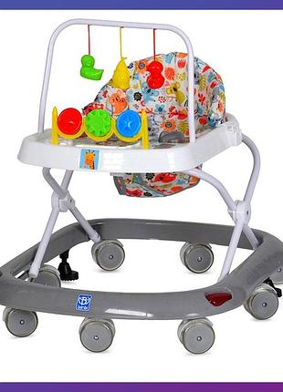 Детские музыкальные ходунки bambi m 0541c-11 серый