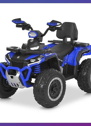 Дитячий електроквадроцикл на акумуляторі bambi racer m 6276 з пультом р/к для дітей 3-8 років синій
