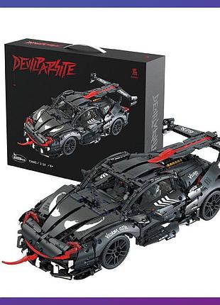 Детская машинка конструктор на радиоуправлении venom gtr 2203 детали веном черный