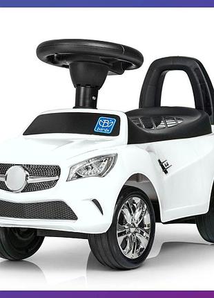 Детский толокар каталка mercedes на колесах с резиновым покрытием bambi m 3147c-1 белый