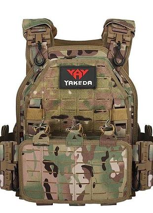 Плитоноска yakeda (без плит) с подсумками под магазины и быстрым сбросом (мультикам)