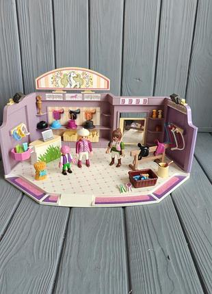 Игровой набор playmobil магазин аксессуаров для лошадей