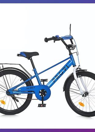 Велосипед детский двухколесный стальная рама profi mb 20022-1 20" рост 130-150 см возраст 7 до 11 лет синий