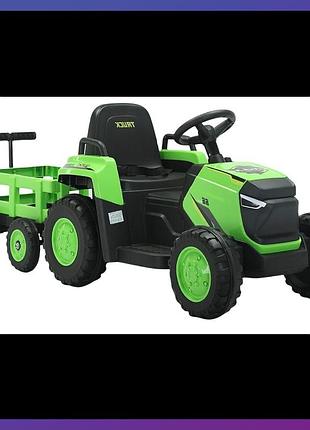 Дитячий електромобіль трактор акумуляторний joy th-67112 зелений