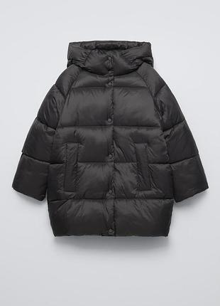 Подростковая куртка зимняя zara 0562/736 152 см графитовый