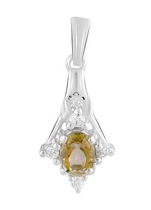 Серебряная подвеска высокогокачества с цитрином nano 0.87ct (2122944)