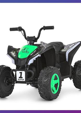 Дитячий електроквадроцикл на акумуляторі bambi racer m 6283 для дітей 3-8 років зелений