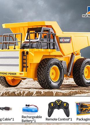 Детская радиоуправляемая игрушка самосвал huina kaliwoer 13512 грузовик 1:24