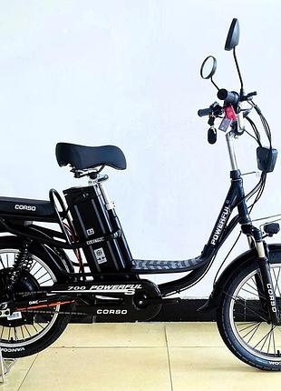 Электровелосипед двухколесный для взрослых corso powerfull fw-76922 20" 700 w 48v20ah