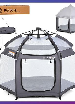 Детская игровая палатка манеж mr 1515 platinum grey 140х124х110 см