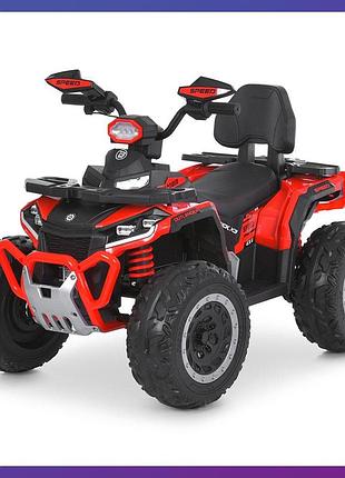 Дитячий електроквадроцикл на акумуляторі bambi racer m 6276 з пультом р/к для дітей 3-8 років червоний