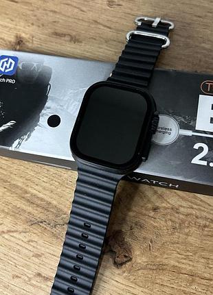 Розумний смарт-годинник smart watch t900 ultra bluetooth крокоміром пульсометром тонометром лічильник калорій чорний