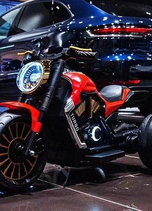 Дитячий електро мотоцикл триколісний на акумуляторі bambi m 5048 для дітей 3-8 років червоний