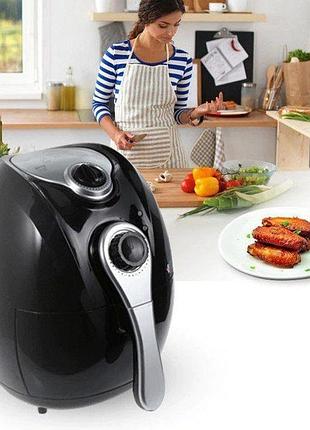 Аэрофритюрница мультипечь аэрогриль domotec ms-3220 1300w 4,5 л безмасляная с таймером. yi-500 цвет: черный