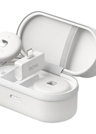 Мікрофон бездротовий type-c білий iphone android boya omic-u white