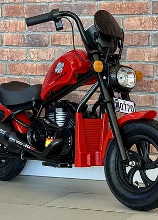 Дитячий електро мотоцикл двоколісний на акумуляторі corso h-39741 для дітей 3-8 років червоний