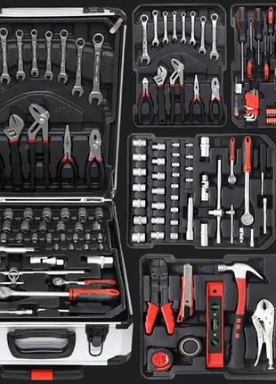 Професійний універсальний набір інструментів у валізі tools set krafftec з тріскачкою з 408 предметів