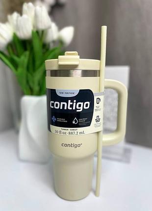 Термочашка streeterville tumbler stainless steel contigo 887.2ml. колір: oatmilk