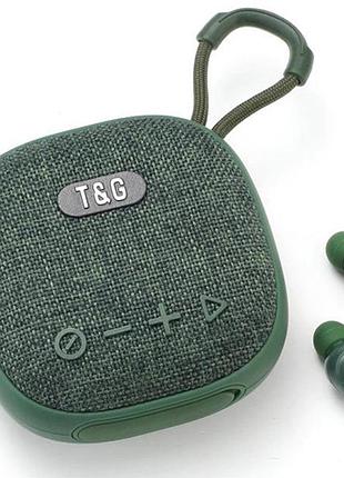Колонка-bluetooth с наушниками tg813. ec-356 цвет: зеленый