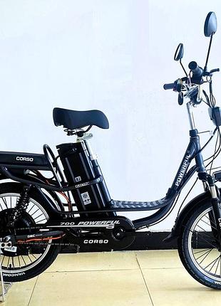 Електровелосипед двоколісний для дорослих corso powerfull fw-60015 20" 700 w 48v20ah