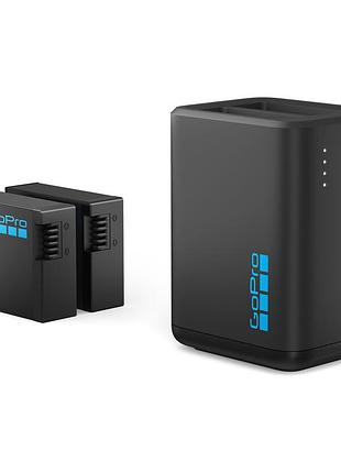 Зарядний пристрій та два акумулятори gopro 13 enduro 1900mah оригінал gopro aedbd-201-eu